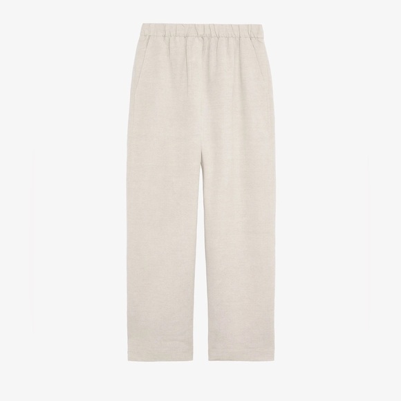 OYSHO SLIM FIT LINEN Trousers (sand) - Picture 1 of 4